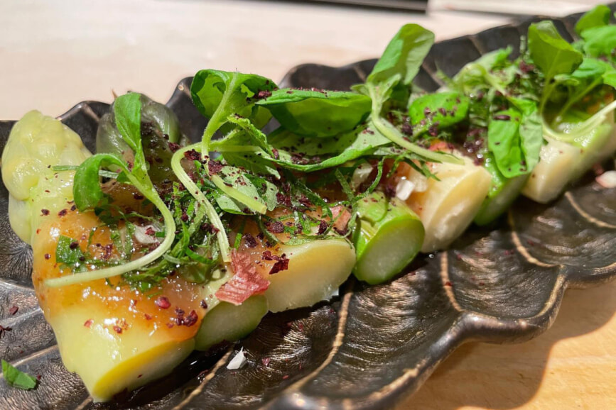 ホワイトアスパラ料理